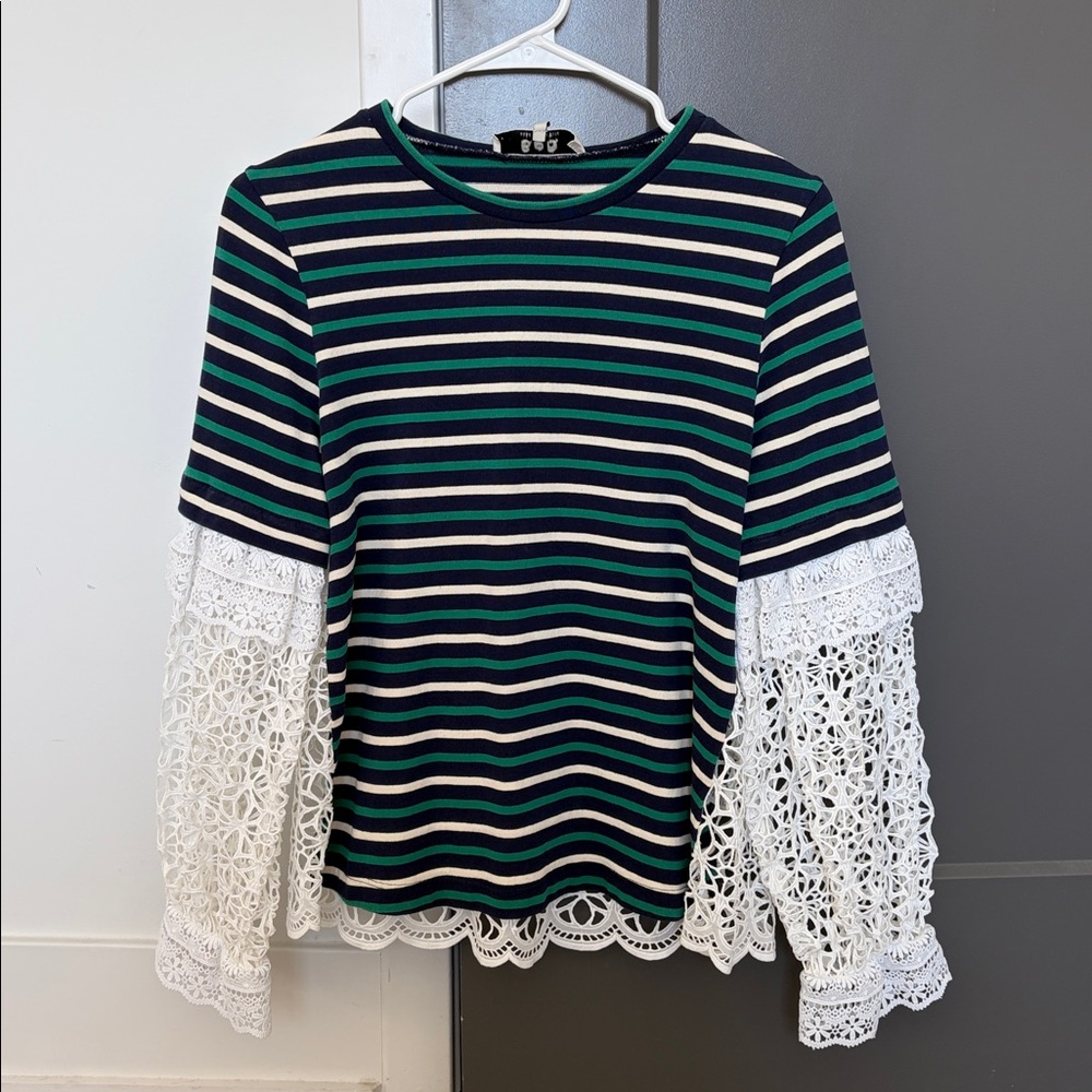 Sea NY striped lace top size S